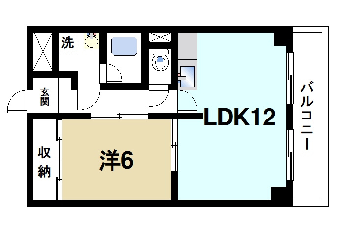 サンプラザ南京終の間取り|広いリビングの間取りです