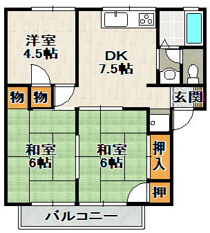 ブランシャンブルの間取り
