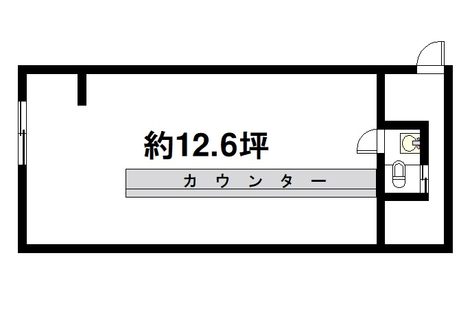 大安寺西荒井店舗の間取り