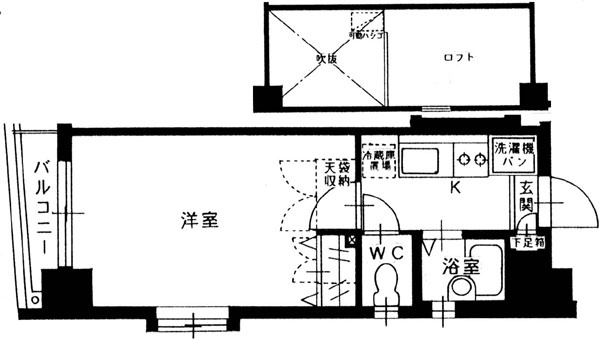ミ・シュール天神南の間取り|ミ・シュール天神南(1DK)　間取り