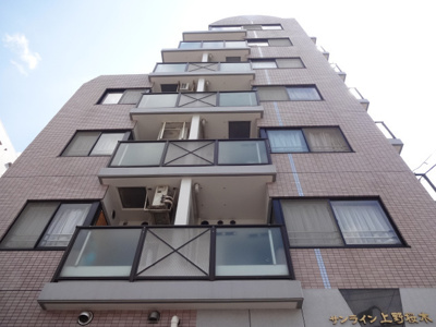 【外観】 | サンライン上野桜木 | サンライン上野桜木　鉄筋コンクリート造の分譲タイプ！オートロック付！鶯谷駅から徒歩５分・入谷駅から徒歩１１分！言問通り沿い！全戸角部屋！楽器相談可！