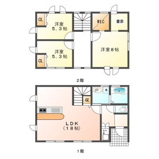 【間取り】 | 清水３丁目貸家
