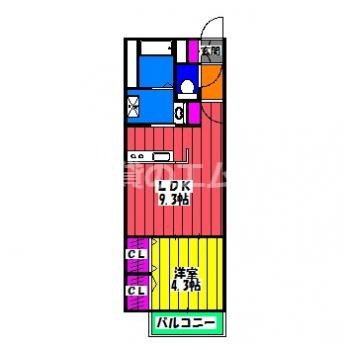 【間取り】 | グレージュ大橋 | グレージュ大橋の間取り