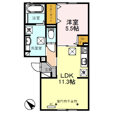 ラフィーネ亀山の間取り