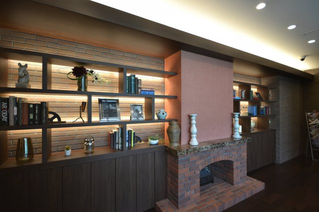 阿波座ライズタワーズ フラッグ46のその他共用部分|1階にあるライブラリー　洗練されたシックな内装です