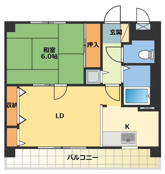 【間取り】 | 朝日プラザ兵庫駅前通