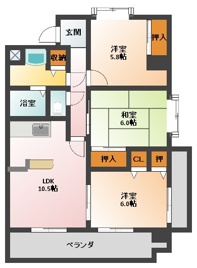 【間取り】 | クレストコート