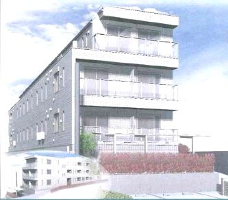 【外観パース】 | GRACE那須 | 港北区鳥山賃貸計画　　平成30年9月下旬完成予定　　10月上旬入居可能予定