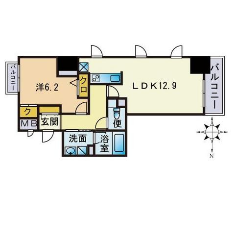 アルフォート天神の間取り