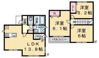 【間取り】 | 茂呂貸家