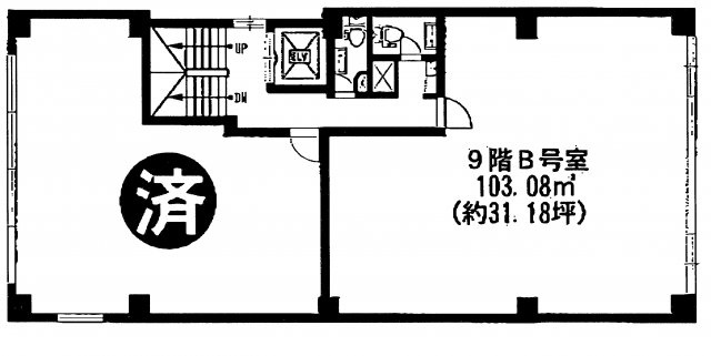 新宿区新宿１丁目の事務所の間取り