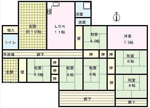 江崎貸家の間取り