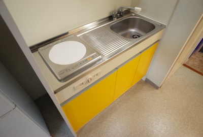 【キッチン】 | ラッフィナート有瀬 | 1口IHコンロ付き