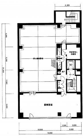 渋谷区道玄坂１丁目の事務所の間取り