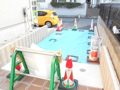 【駐車場】 | 春日部　米島　第１２　全2棟　2号棟　43坪　庭付き　オープンハウス開催中　らすと1棟 | 駐車場2台。の用意があります。1980万円に価格変更です。オープンハウス開催中。らすと1棟。