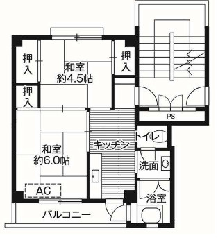 ビレッジハウス当成東1号棟の間取り