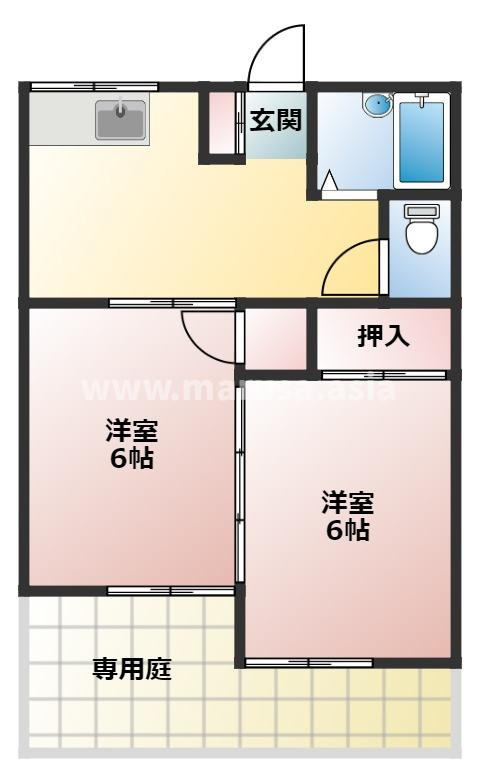 第1三重野コーポの間取り