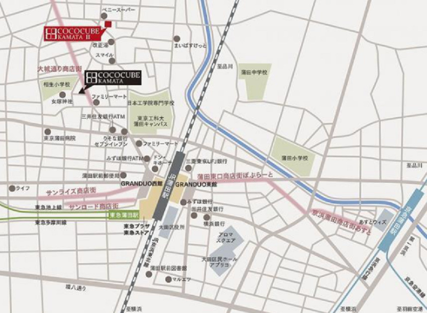 COCOCUBE(ココキューブ蒲田Ⅱの地図|地図
