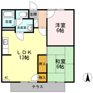 【間取り】 | リビエールアン　B