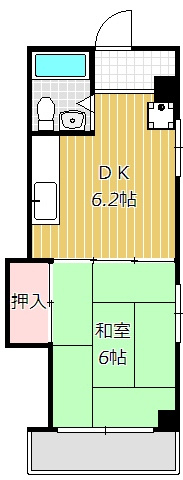 【間取り】 | メゾンコーハン船橋 | 2面採光の角部屋です