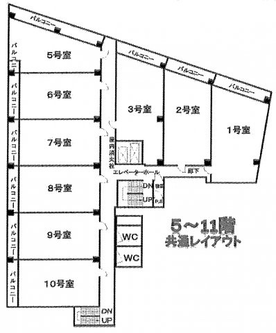 新宿区高田馬場２丁目の事務所の間取り