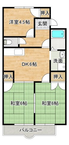 【間取り】 | パークヒルズ三輪 | 間取りです