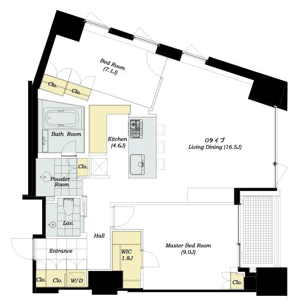 中央区八丁堀４丁目の賃貸マンションの間取り