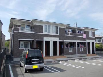 岡山市北区門前のアパートの外観