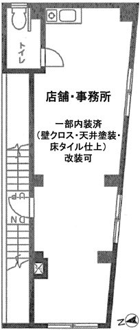新宿区新宿１丁目の店舗事務所の間取り