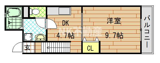 【間取り】 | アーク島之内（吉田賃貸） | 間取りです