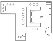 レンガ筋の地下１階店舗の画像
