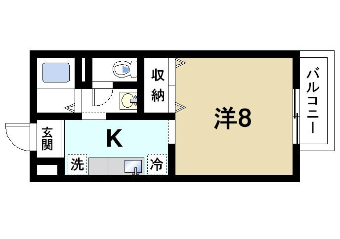 アイビー21Bの間取り|使いやすい間取りです