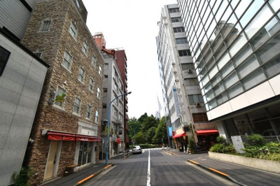 【周辺】 | 新宿２丁目　店舗付き住宅 | 正面に新宿御苑の緑が見えます