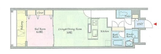 中央区築地１丁目の賃貸マンションの間取り