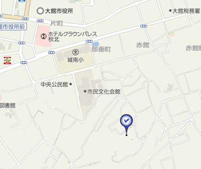 【地図】 | 大館市相染沢中岱78-1・売地