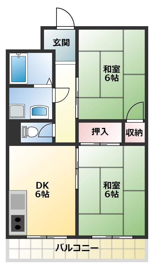 プレアール白水の間取り
