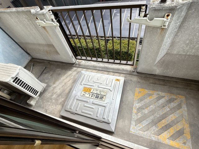 マンション新町のバルコニー