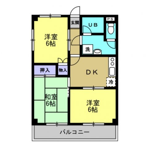 清水が丘ハイツの間取り