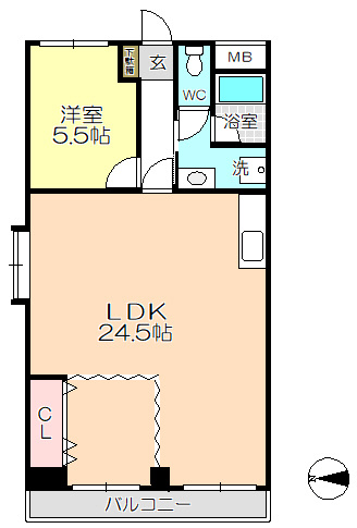 【間取り】 | シティハイツ立花Ⅰ
