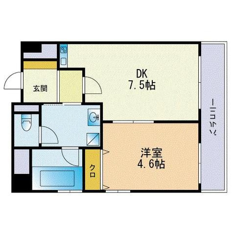 ガーデンコートけやきの間取り|ガーデンコートけやき（1DK）間取り