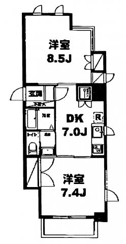 月村マンションNo.25の間取り