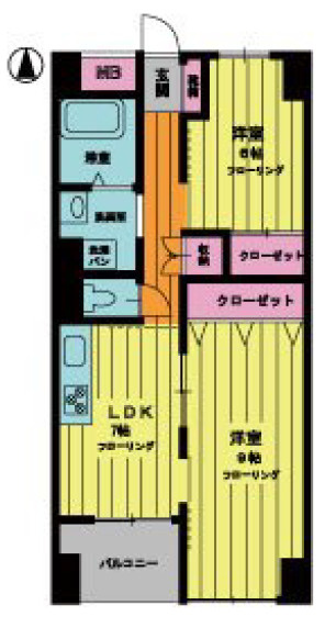 中山手コーポの間取り