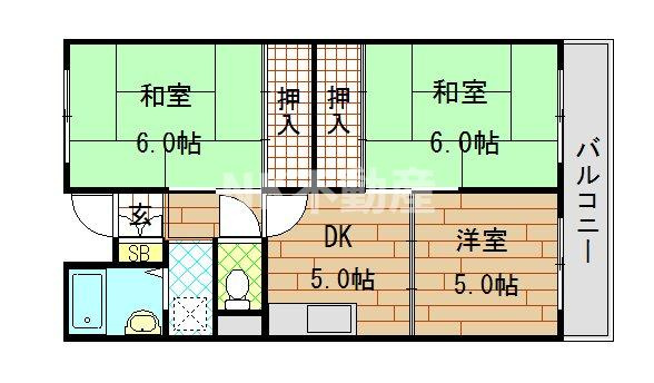 【間取り】 | ガーデンハウス（長田賃貸） | 間取りです