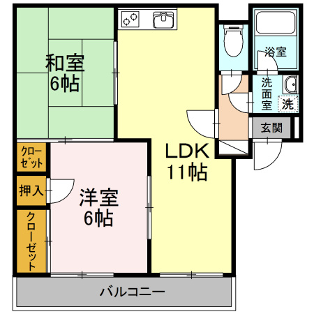 大林マンションの間取り