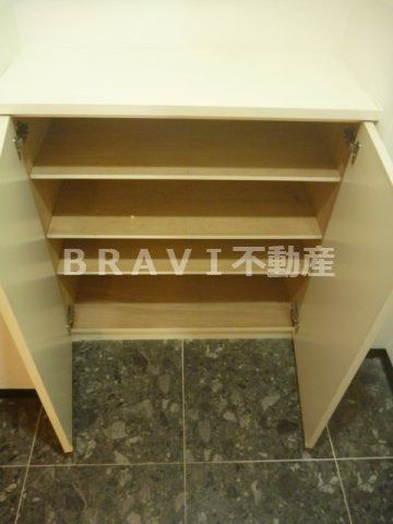 ベルシモンズ谷町　BRAVI不動産の玄関|【ベルシモンズ谷町】収納もある玄関です