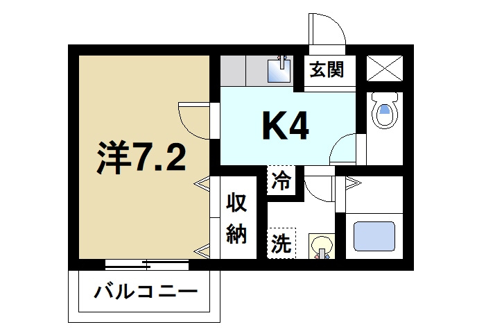 ミューム高円の間取り|お一人暮らしにピッタリの広い1Ｋのお部屋です。