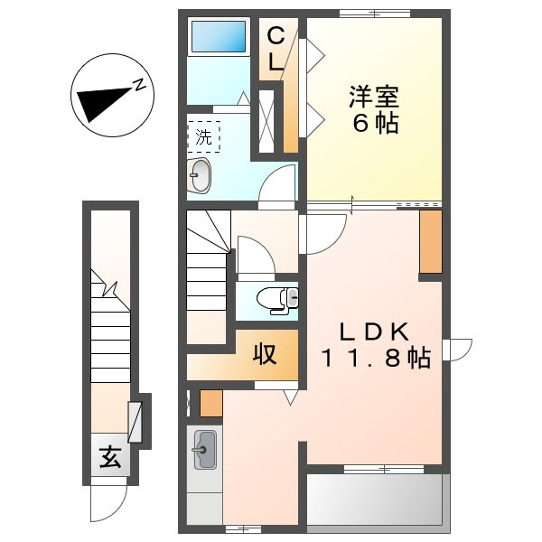 サフランCの間取り