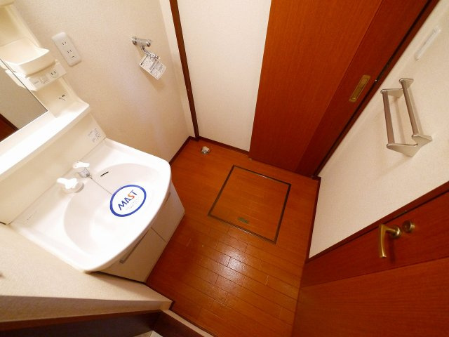 フリージア大安寺の洗面所|ゆったりとスペースのある洗面所