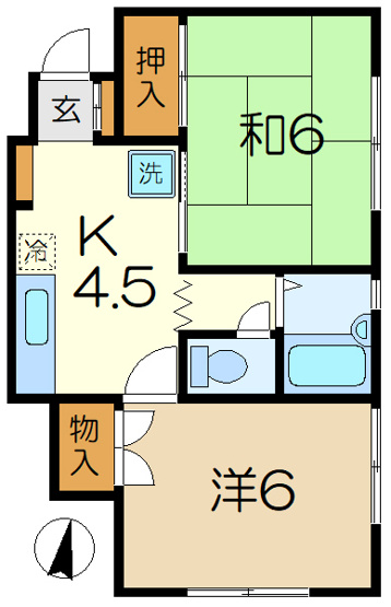 【間取り】 | アミューズ磯子壱番館