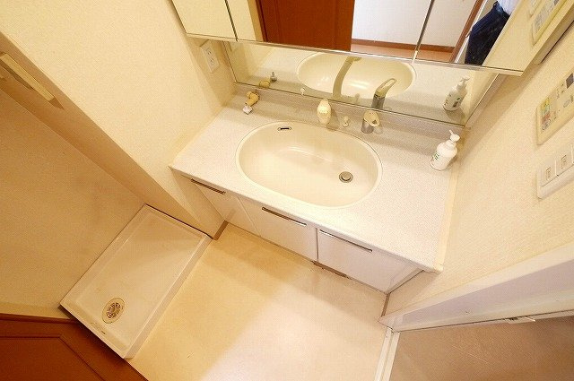 セレナハイム新大宮セントラルステージの洗面所|忙しい朝には欠かせない洗面所です